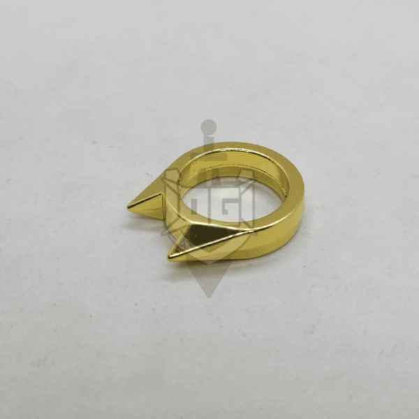 golden color self defense knuckle ring, knuckle duster metal ring.
