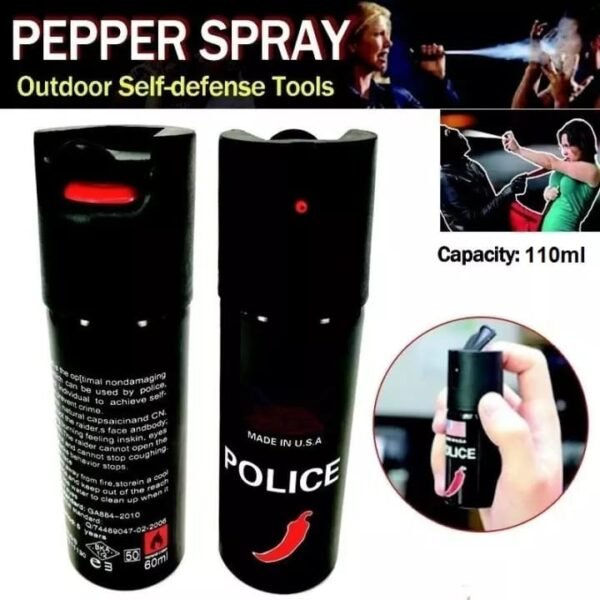 Stay protected and empowered with the Ultimate Women's Defense: 110mL Pepper Spray. Find competitive prices for high-quality pepper spray in Pakistan. Ensure your safety with its powerful formula and extended range of up to 30 feet. Don't compromise on your self-defense. Shop now!